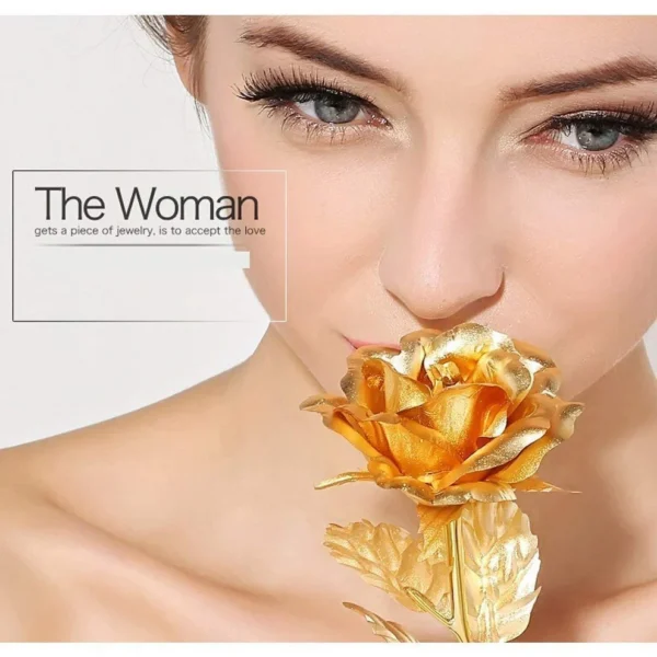 Luxury Decorative Gold Plated Artificial Golden Rose with Premium Gift Box - Image 4