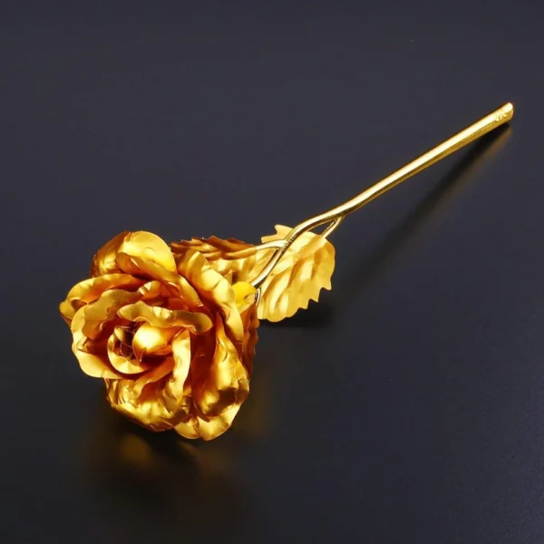Luxury Decorative Gold Plated Artificial Golden Rose with Premium Gift Box - Image 7