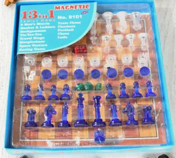 13-in-1 Family Board Game Set – Magnetic Chess, Ludo, Snakes & Ladders, Checkers & More