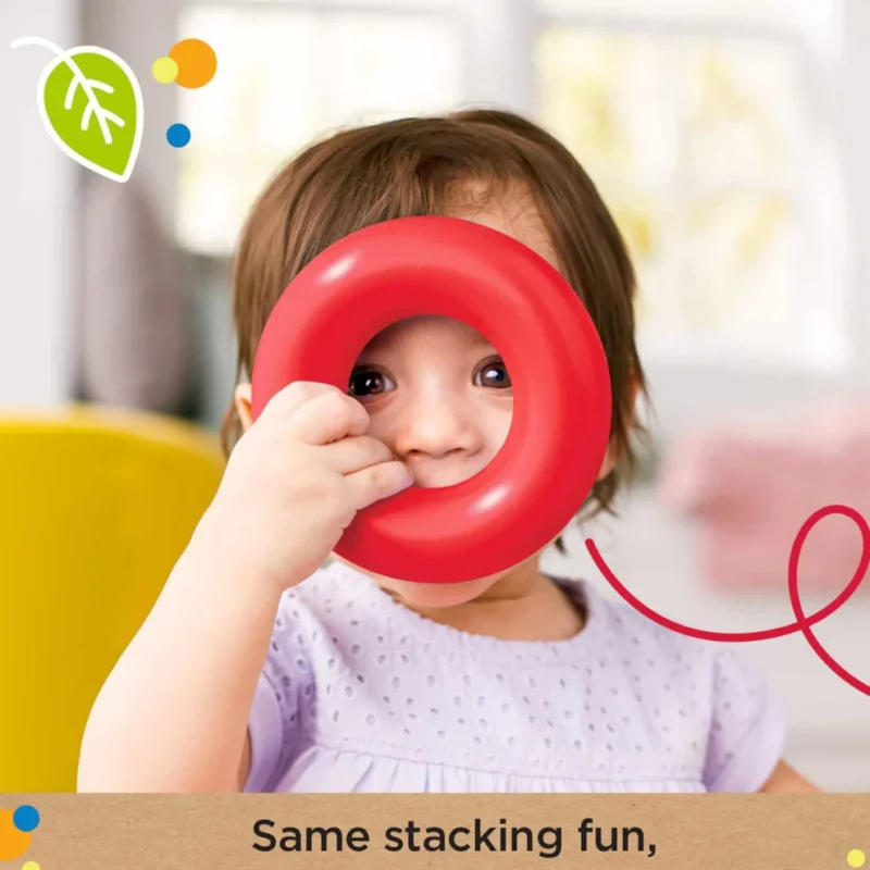 Plastic Teddy Stacking Ring Toy – 9-Piece Jumbo Educational Stack-Up Toy for Babies & Toddlers - Image 4