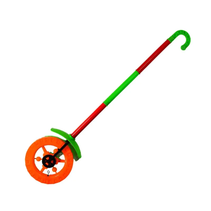 Plastic Push Wheel Toy with Handle & Lights | Single Wheel Run Toy for Kids - Image 6