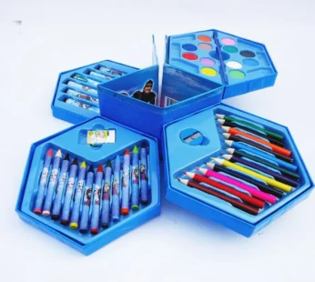 46-Piece Plastic Art Colour Set for Kids | Crayons, Watercolors, Sketch Pens, Oil Pastels & Accessories