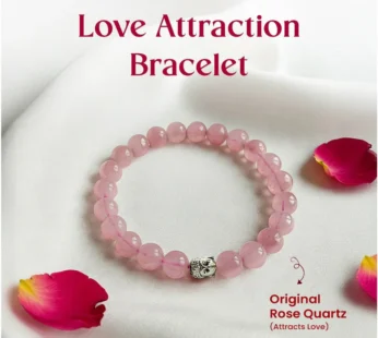 Natural Rose Quartz Crystal Bracelet – IGL Certified Pink Crystal for Healing & Style