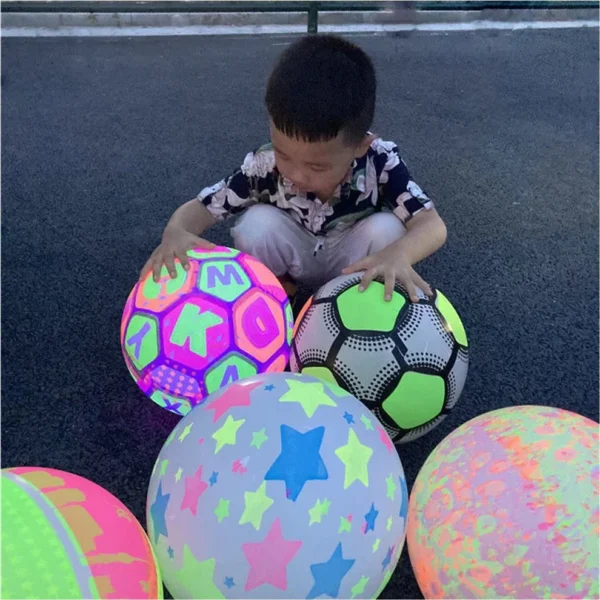 LED Flashing Bouncy Ball for Kids | Soft Rubber Light-Up Stress Relief Toy (1 Pc Only, Assorted Colors)